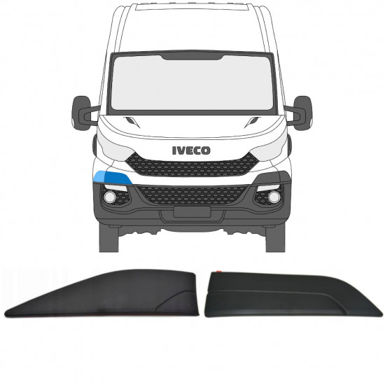 Zaščitna obloga odbijača + sprednje krilo za Iveco Daily 2014-2019 / Desna / Komplet 11844