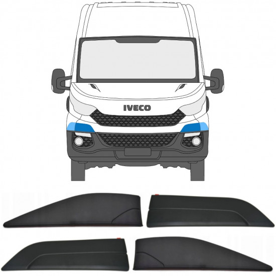 Zaščitna obloga odbijača + sprednje krilo za Iveco Daily 2014-2019 / Komplet 11846