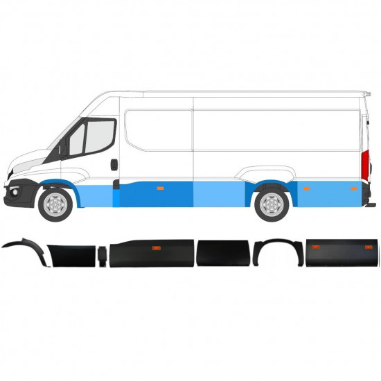 Stranska obloga z lučjo za Iveco Daily 2014-2019  / LWB / Leva / Komplet 11984
