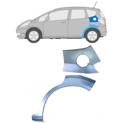 Popravni panel odprtine za gorivo in zadnjega blatnika za Honda Jazz GE 2008-2015 / Leva / Komplet 12618