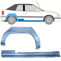 Reparaturni del praga in zadnjega blatnika za Opel Kadett E Astra 1984-1993 / Desna / CABRIO / Komplet 12583