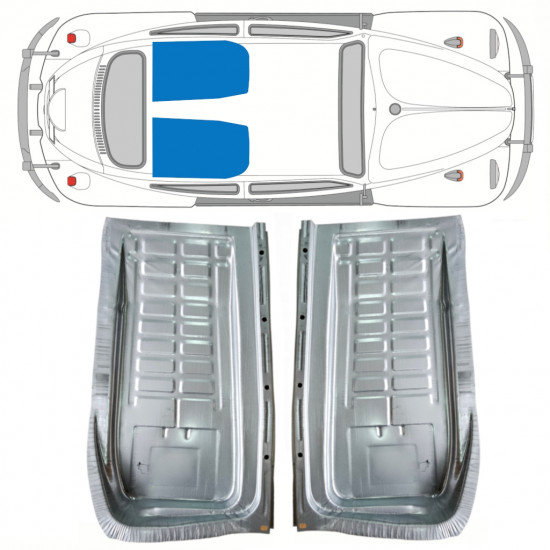 Popravni panel zadnjega dna za Volkswagen Kaefer 1949-1972 / Levo+Desno / Komplet 10349