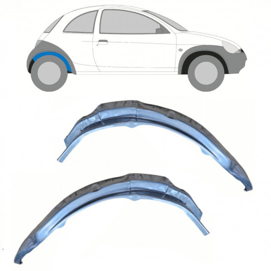 Notranji popravni panel zadnjega blatnika za Ford KA 1996-2008 / Levo+Desno / Komplet 10774