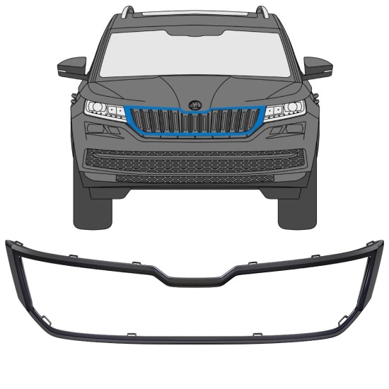 Okvir maske hladilnika za Skoda Kodiaq 2016-2021 16204