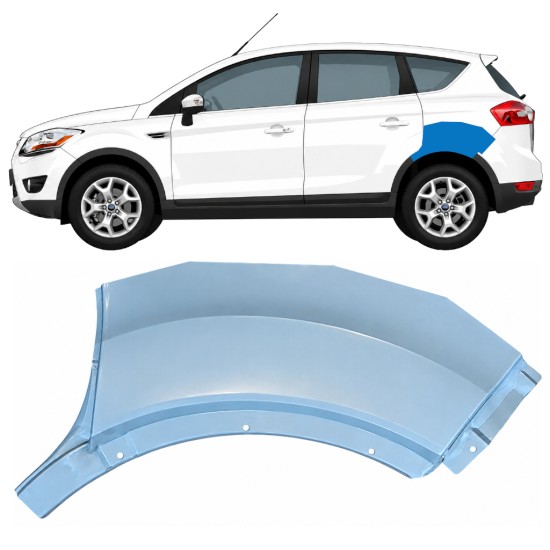 Popravni panel zadnjega dela zadnjega blatnika za Ford Kuga 2008-2013 / Leva 17066