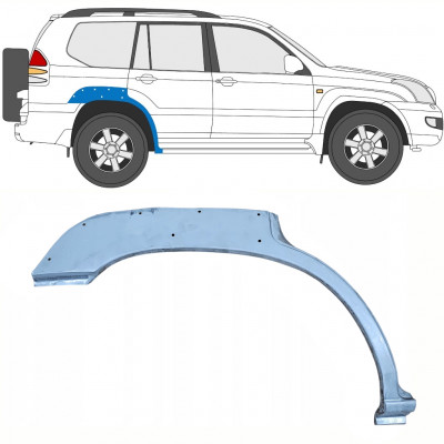 Popravni panel zadnjega blatnika z luknjo za Toyota Land Cruiser 2003-2010 / Desna 10212