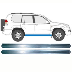 Notranji popravni panel praga za Toyota Land Cruiser J120 2003-2010 / Levo = Desno (simetrično) / Komplet 10082