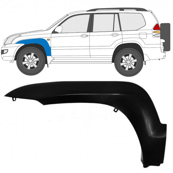 Sprednji blatnik zaščita za Toyota Land Cruiser J120 2003-2010 / Leva 12953