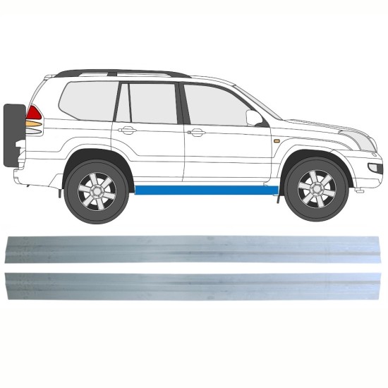 Notranji popravni panel praga za Toyota Land Cruiser J120 2003-2010 / Levo+Desno / Komplet 16131