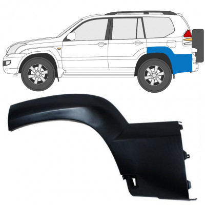 Obloga stranskega dela zadnjega blatnika za Toyota Land Cruiser J120 2003-2010 / Leva 12955