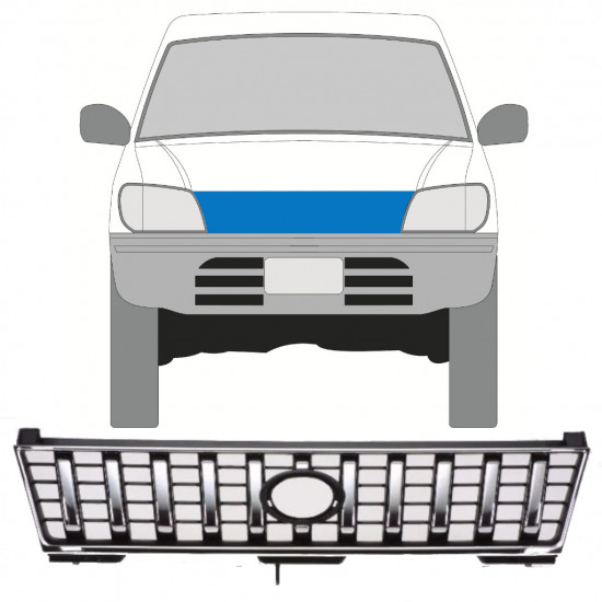 Kromirana Rešetka za Toyota Land Cruiser 1996-2002 12563