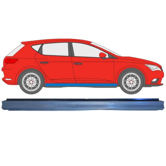 Notranji popravni panel praga za Seat Leon 2012-2020 / Levo = Desno (simetrično) 16985