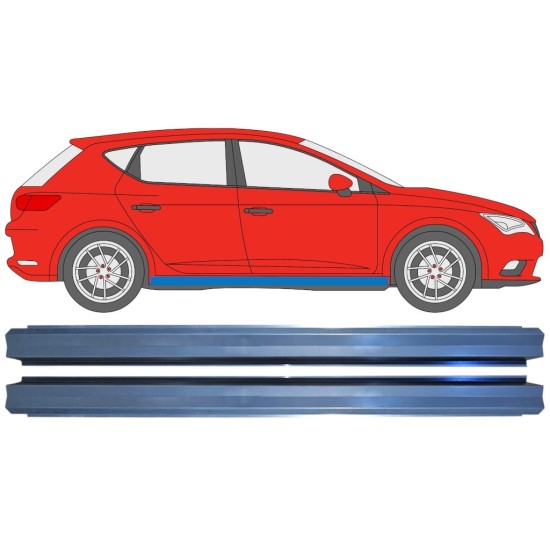 Notranji popravni panel praga za Seat Leon 2012-2020 / Levo+Desno / Komplet 16986