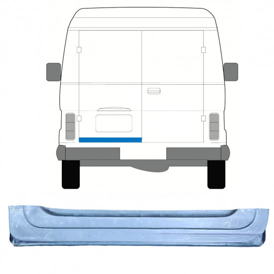 Notranji popravni panel zadnjih vrat za Volkswagen LT 1975-1996 / Leva 7955