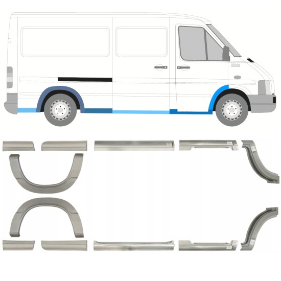Set popravnih panelov za Volkswagen LT 1996-2005 / Levo+Desno / 14388