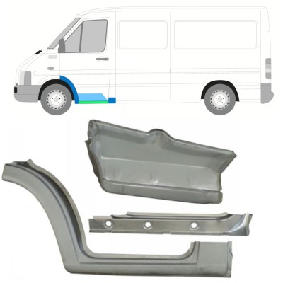 Notranji prag, krilo in sprednji popravni panel stopnice za Volkswagen LT 1996-2005 / Leva 16574