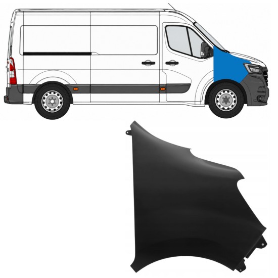 Sprednji blatnik za Renault Master 2019-2024 / Desna 17253