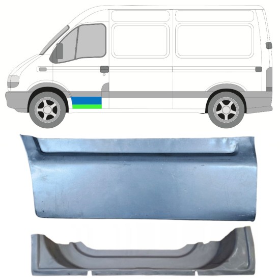Notranji in zunanji popravni panel sprednjih vrat za Opel Movano 1998-2010 / Leva 16880