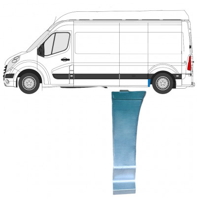 Popravni panel sprednjega dela zadnjega blatnika za Renault Master 2010- / Leva 12847