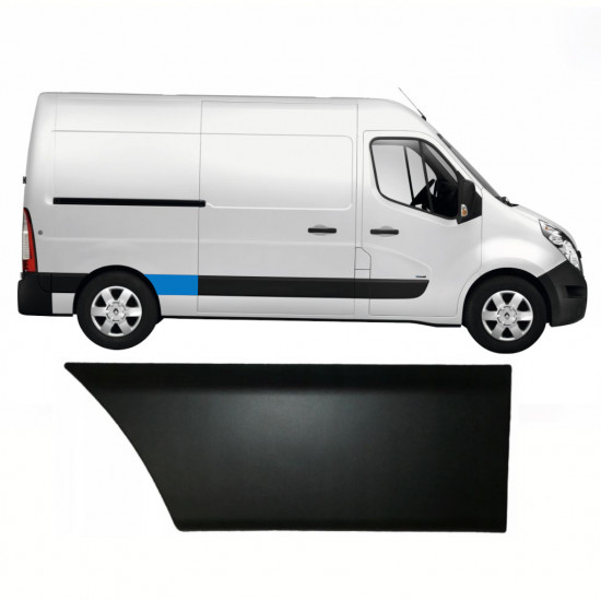 Obloga stranskega dela zadnjega blatnika za Renault Master 2010- / SWB / Desna 8323