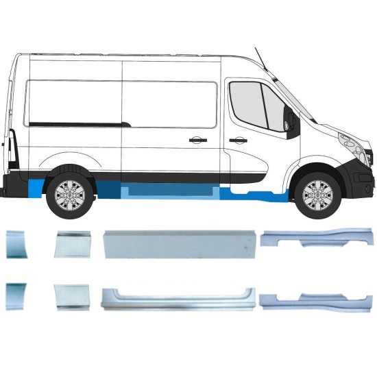 Set popravnih panelov za Renault Master 2010- / Levo+Desno / 14926