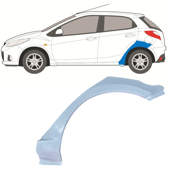 Bok delni za Mazda 2 2007-2014 / Leva 12640