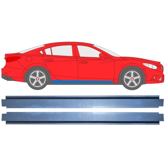 Notranji popravni panel praga za Mazda 6 2012-2024 / Levo+Desno / Komplet 16981