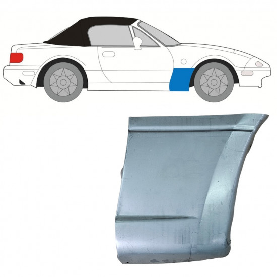 Popravni panel prednjega blatnika za Mazda MX-5 1989-1998 / Desna 8066