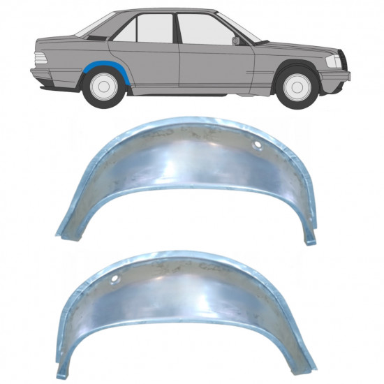 Bok delni notranji za Mercedes 190 1982-1993 / Levo+Desno / Komplet 9837