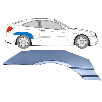 Popravni panel zgornjega dela zadnjega blatnika za Mercedes CL203 2000-2008 / Desna 8000