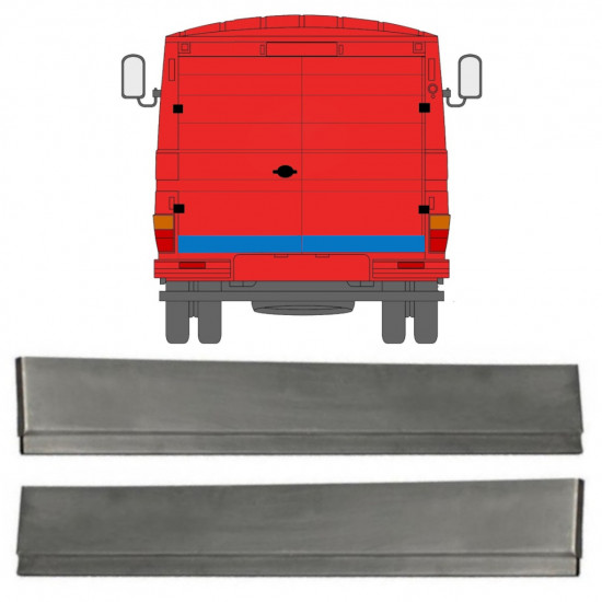 Popravni panel zadnjih vrat za Mercedes 406-608d 1968-1986 / Komplet 11439