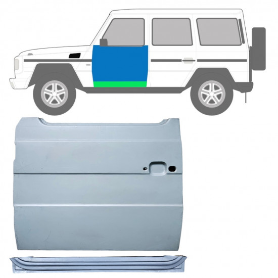 Notranji in zunanji popravni panel sprednjih vrat za Mercedes G-Class 1979- / Leva / Komplet 12036