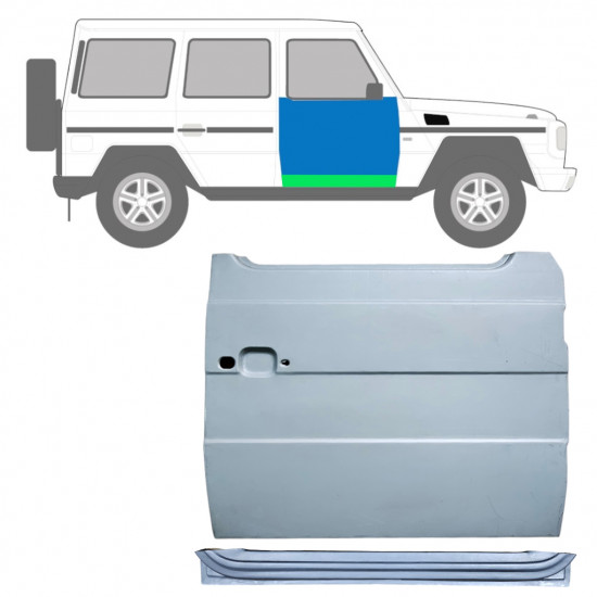 Notranji in zunanji popravni panel sprednjih vrat za Mercedes G-Class 1979- / Desna / Komplet 12035