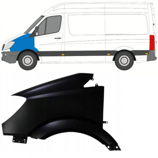 Sprednji blatnik za Mercedes Sprinter 2006-2013 / Leva 7415