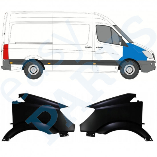 Sprednji blatnik za Mercedes Sprinter 2006-2013 / Levo+Desno / Komplet 10626