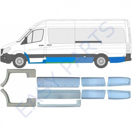 Set popravnih panelov za Mercedes Sprinter 2006- / LWB / Levo+Desno /  10665