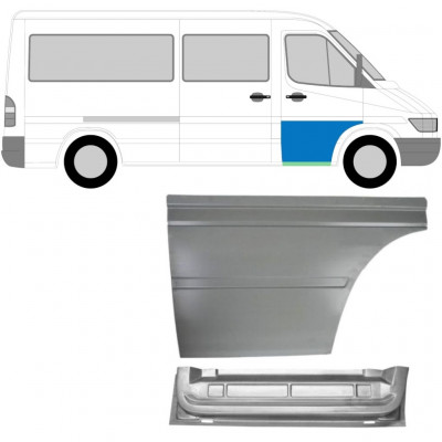 Notranji in zunanji popravni panel sprednjih vrat za Mercedes Sprinter 1995-2006 / Desna / Komplet 9153