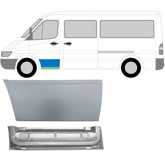 Popravni panel sprednjih vrat za Mercedes Sprinter 1995-2006 / Leva / Komplet 10562