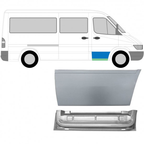 Popravni panel sprednjih vrat za Mercedes Sprinter 1995-2006 / Desna / Komplet 10563