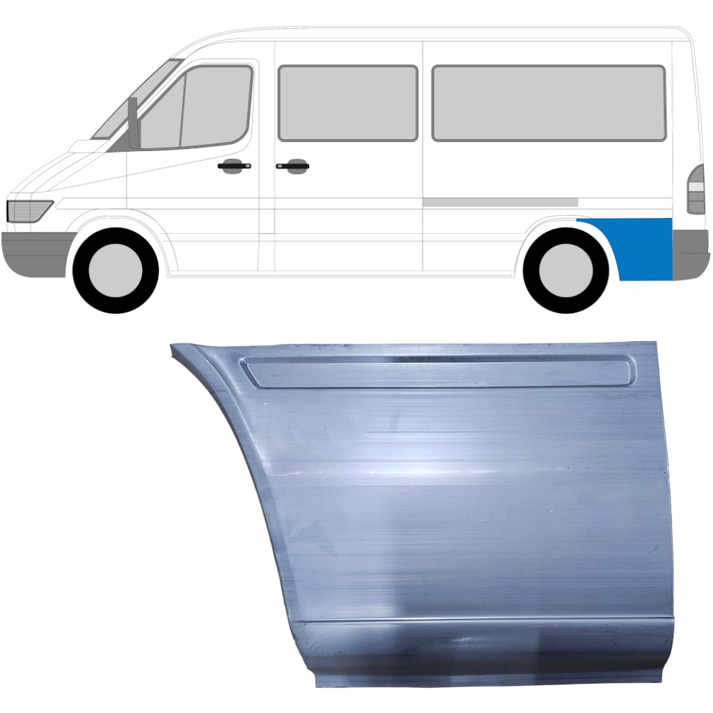 Popravni Panel Zadnjega Dela Zadnjega Blatnika Za Mercedes Sprinter 1995- / Mwb / Leva 6747
