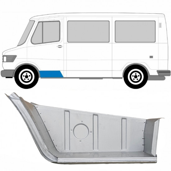 Popravni panel sprednje stopnice za Mercedes T1 1977-1996 / Leva 9071