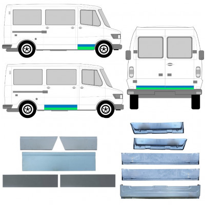 Notranji in zunanji popravni panel vrat za Mercedes Benz T1 1977-1995 / Komplet 12635