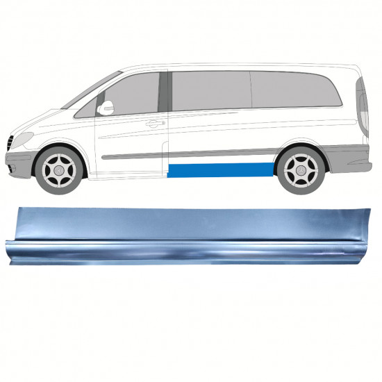 Popravni panel spodnjega dela stranice za Mercedes Vito 2003-2014 / LWB / Leva 8285