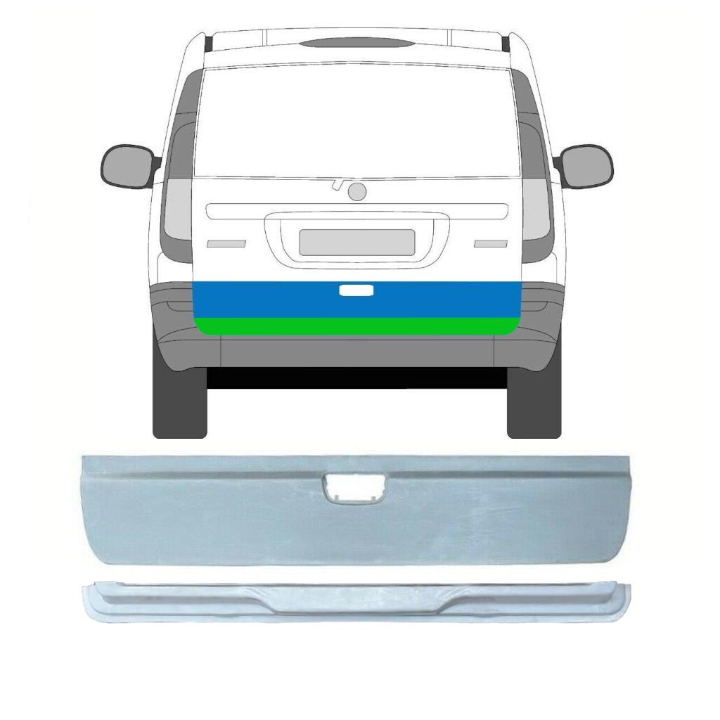 Notranji In Zunanji Popravni Panel Zadnjih Vrat Za Mercedes Vito W639 2003-2014 / Komplet 9784