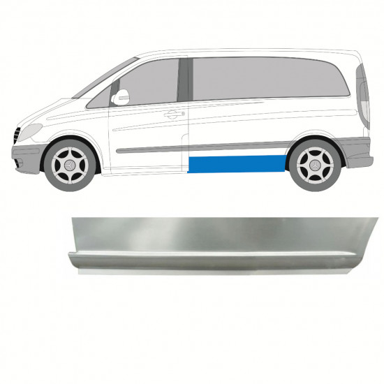 Popravni panel spodnjega dela stranice za Mercedes Vito 2003-2014 / SWB / Leva 8288