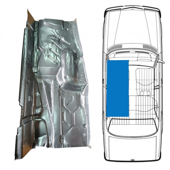 Popravni panel dna za Mercedes W123 1975-1985 / Leva 8969