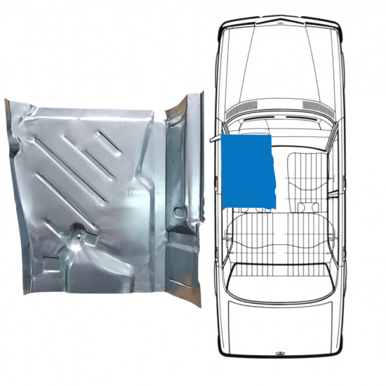 Popravni panel spodnjega dela podvozja za Mercedes W123 1975-1985 / Leva 8304