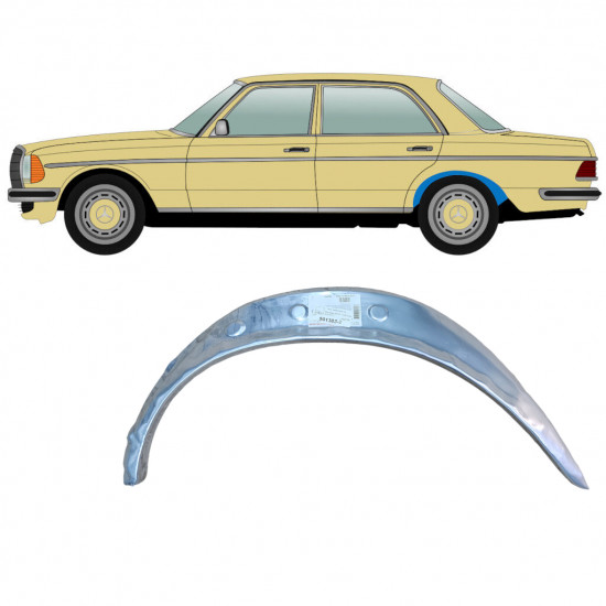 Bok delni notranji za Mercedes W123 1975-1985 / Leva 8037