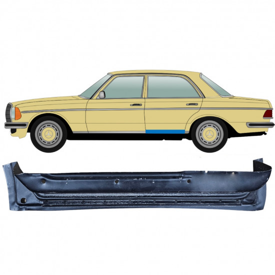 Notranji popravni panel zadnjih vrat za Mercedes W123 1975-1985 / Leva 6777