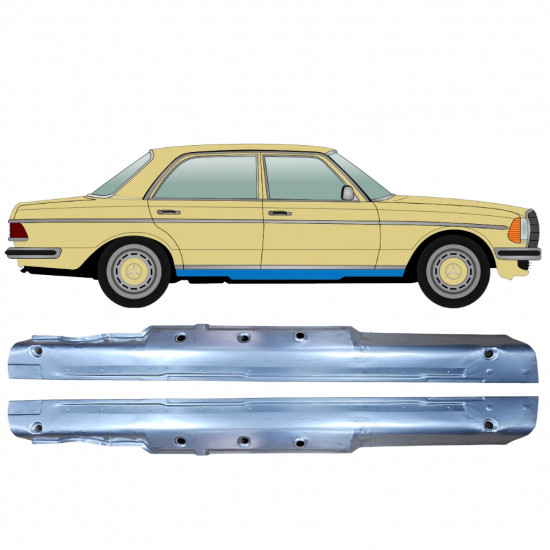 Prag za Mercedes W123 1975-1985 / Levo+Desno / Komplet 9293